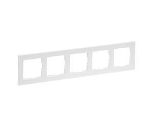 LEGRAND, Seano+ 765185 Cadre 5 voies Thermoplastique sans halogène, production et emballage durables, couleur : ultra blanc, 765185