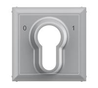 LEGRAND, Seano 765233 Cache pour interrupteur à clé 0-1 avec demi-cylindre DIN Aluminium laqué