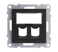 LEGRAND, Seano 765364 Adaptateur Systimax 2 voies pour boîte de données Systimax Noir laqué