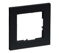 LEGRAND, Seano+ 765381 Cadre simple en thermoplastique sans halogène, production et emballage durables, couleur : noir laqué