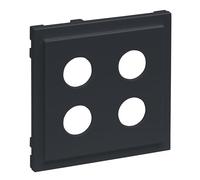 LEGRAND, Seano 765479 Cache pour boîte de jonction de haut-parleur 2 voies femelles 4 mm Couleur : anthracite laqué