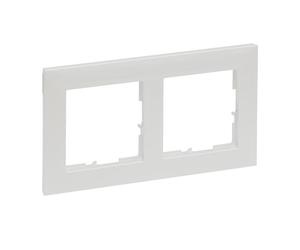 LEGRAND, Seano 765572 Cadre double en thermoplastique sans halogène Dimensions : 87 x 158 mm Couleur : laqué nacré