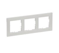 LEGRAND, Seano 765573 Cadre triple en thermoplastique sans halogène Dimensions : 87 x 229 mm Couleur : laqué nacré