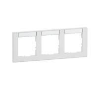 LEGRAND, Seano+ 765893 Cadre horizontal triple avec champ d'inscription, thermoplastique sans halogène, production et emballage durables, couleur : blanc ultra