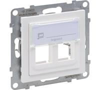 Legrand SEANO Adaptateur Key-Stone double pour encliquetage de boîtes de données Key-Stone, Key-Stone Modul, ultra-blanc, 765602