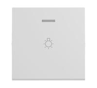 LEGRAND, SEANO Bascule avec symbole de lumière pour interrupteur va-et-vient éclairé, bouton-poussoir et interrupteur, couvercle d'interrupteur, plaque à bascule, couleur : aluminium laqué, 765116