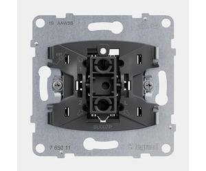 LEGRAND, SEANO Bouton poussoir avec contact inverse, bornes enfichables, fonction d'éclairage LED (numéro d'article : 764526), fonction de contrôle LED remplaçable (numéro d'article : 764521), 10 AX