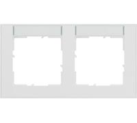 Legrand Seano+ cadre double horizontal avec champ d'inscription, production et emballage durables, ultra blanc, 765892
