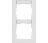 Legrand Seano+ cadre double vertical avec champ d'inscription, production et emballage durables, ultra blanc, 765992