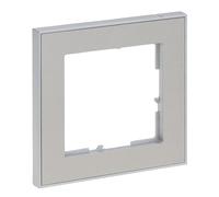 LEGRAND, SEANO+ Cadre simple avec surface en matériau véritable, thermoplastique sans halogène, production et emballage durables, couleur : acier brossé, 765391