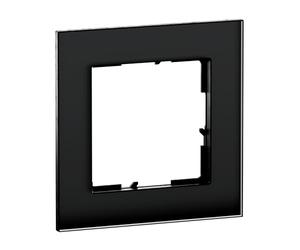 LEGRAND, Seano Natura 766111 Cadre simple en matériau véritable, production et emballage durables, design : verre fumé noir