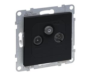 LEGRAND, SEANO Prise de passage TV-R-SAT, HD-TV, Atténuation de raccordement : 14 dB, couleur : anthracite laqué, 765468