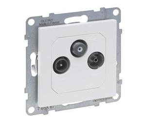 LEGRAND, SEANO Prise unique TV-R-SAT, câblage étoile HD-TV, atténuation de raccordement : 1,5 dB, couleur : ultra blanc, 765167