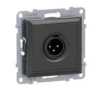 LEGRAND, Seano Prise XLR mâle 3 broches avec couvercle, bornes à vis : 0,5 mm², couleur : anthracite, 765462