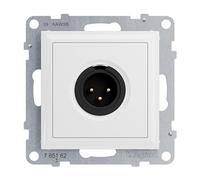 LEGRAND, SEANO Prise XLR mâle à 3 broches, insert avec couvercle, bornes à vis : 0,5 mm², couleur : ultra blanc, 765162