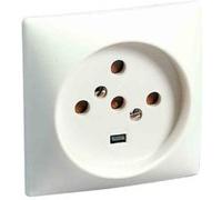 LEGRAND - Prise de Puissance 20A Murale avec Terre - Prise Monobloc - Plaque 80 x 80 mm - 4 Alvéoles - Pose par Encastrement ou en Saillie - Fabriqué En France - Blanc