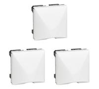 LEGRAND - Sortie de Câble Mosaic - Avec Serre-Câble - Pour Câbles Ø5 mm à Ø12,5 mm - Connexion par Câble 2,5 mm² - Fabriqué En France - Blanc (Lot de 3)