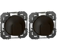 Legrand - Sortie de câble standard dooxie finition noir - emballage blister (Lot de 2)