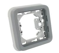 Legrand 069681 Support Plaque Étanche 1 Poste Plexo Composable IP55, Gris