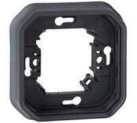 Support plaque étanche 1 poste Plexo pour montage en encastré des mécanismes composables - anthracite - 70093 - Legrand