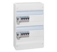 LEGRAND - Tableau Électrique Pré-équipé 2 Rangées Drivia - Equipé de Disjoncteurs et Interrupteurs Différentiels - Pour Logement T1/T2 - Fabriqué En France - Blanc