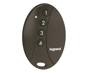 LEGRAND, Télécommande Manuelle à 4 Boutons, domotique avec Netatmo, Commutation de lumière/volet Roulant, Rappel de scénarios, indicateur de Batterie LED, 067695, Gris