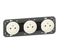 Legrand Prise triple murale dooxie Surface 2P+T 16A affleurante fond rétractable Fabriqué en France