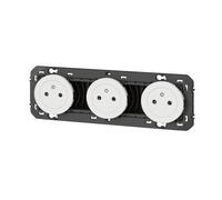 LEGRAND - TRIPLE PRISE DE COURANT 2P+T SURFACE DOOXIE 16A PRÉCÂBLÉES FINITION BLANC - EMBALLAGE BLISTER