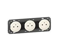 Legrand Prise triple murale dooxie Surface 2P+T 16A affleurante fond rétractable Fabriqué en France