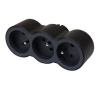 LEGRAND Triplite FB 3x2P+T standard prises frontales - Noir