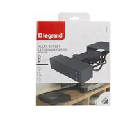 Legrand TV Corner Outlet 4X2P+A With 4X2P 2.5A Black (Prise européenne) - 694515
