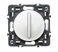Interrupteur silencieux - LEGRAND - Céliane - 6A - Blanc - Enjoliveur blanc