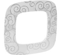 Legrand VALENA ALLURE Cadre simple, arabesque chrome (754341), Bouton + interrupteur
