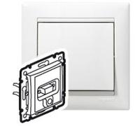 Legrand Valena - Bouton-poussoir hd15+3,5 jack blanc