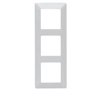 LEGRAND, Valena Life 754004 Cadre de finition triple en thermoplastique sans halogène pour montage horizontal et vertical, à clipser sur les inserts Valena, couleur : blanc ultra