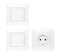 LEGRAND, Valena Life with Netatmo 752127 Kit d'extension avec prise radio (3680 W) + interrupteur d'éclairage sans fil + émetteur mural sans fil, commutation à fil, option variateur, commande par