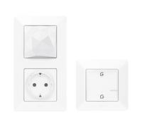 LEGRAND, Valena Life with Netatmo 752196 Kit de démarrage avec passerelle sans fil avec prise commutable 16 A (3680 W) et commutateur maître « Venir / Marcher », commande locale/par application / par