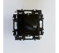 LEGRAND Valena Next Commande Ventilation 3 Positions, Bouton Rotatif, Encastré, Noir, 20 A, 240 V, Matière Synthétique Thermoplastique