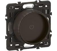 LEGRAND - Interrupteur Variateur rotatif - toutes lampes dimmables jusqu'à 200W - Commande d'Eclairage Complète - Prêt à Installer - Noir