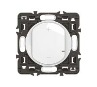 LEGRAND Variateur de lumière 2 fils sans neutre, Céliane, blanc, 125W | 2 fils sans neutre, encastré, blanc brillant, plastique sans halogène, toutes lampes dimmables, 125W, mémoire de luminosité