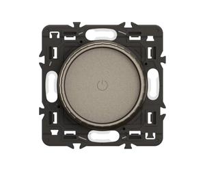 LEGRAND Variateur rotatif Céliane, 200W LED, encastré, titane, IP20 | Bague rotative, variateur LED 200W, encastré, titane mat, plastique sans halogène, IP20, mémoire de luminosité