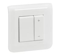 Legrand - Variateur toutes charges Mosaic 2 fils blanc complet avec plaque et fixation à griffes