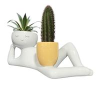 legtovt Planteur de Gars Paresseux, 10 Pouces couchés Figure Pots de Plante drôles, résine décorative Planter Succulent pour Plantes succulentes Cactus Jardin Maison, Amoureuse Plantes Cactus Unise