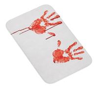legtovt Tapis de Bain Non Glissant Absorbant sanglante Empreintes de Main sanglante Tapis Bain d'halloween Effrayant pour Salle 23, 6x15, 8 dans des Taches Sang lavables effrayantes pour la cuisi