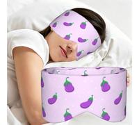 Légume aubergine fruit, Masque de sommeil pour la maison, les voyages et le travail posté, couvrant entièrement les yeux et bloquant la lumière