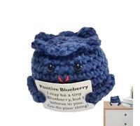 Légumes au Crochet de Soutien émotionnel,Légumes positifs au Crochet,Oignon Myrtille Bunny Crochet Décor Jouet - Carte de Maintien Mignonne, de Dessin animé pour fête d'anniversaire, décoration