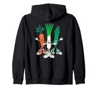Légumes dansants Mignons Carottes poireaux Asperges Sweat à Capuche