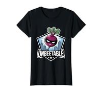 Légumes de Betterave drôle imbattables T-Shirt Graphique avec Valeur, Femme, Noir, L