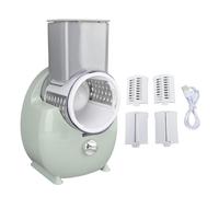 - Légumes Électrique Portable, Pommes de Terre Multifonction Rechargeable - Lames Multiples, Haute Vitesse, Facile à Utiliser en Cuisine et Plein Air (Verte)