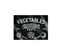Légumes Ouija Petite planche à découper rectangulaire en verre Noir 28,5 x 20 cm